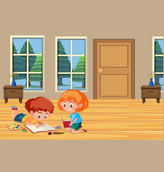 Children Doing Homework At Home