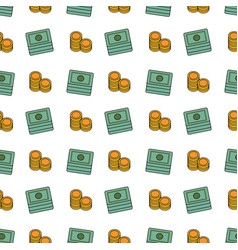 Seamless Pattern With Money And Coins