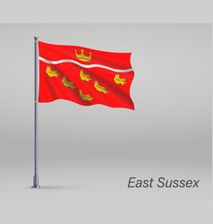 Waving Flag East Sussex - County England