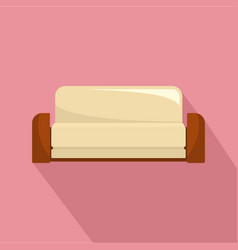 English Sofa Icon Flat Style