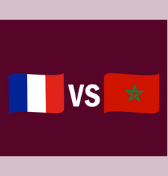 France And Morocco Flag Ribbon Symbol Design