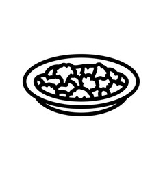 Aloo Gobi Indian Cuisine Line Icon