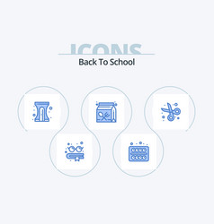 Back To School Blue Icon Pack 5 Icon Design Cut