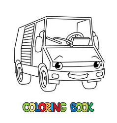 Funny Small Car With Eyes Coloring Book