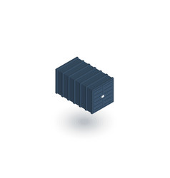 Container cargo ship isometric flat icon 3d Vector Image