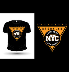 Brooklyn New York City Typography Mockup T Shirt