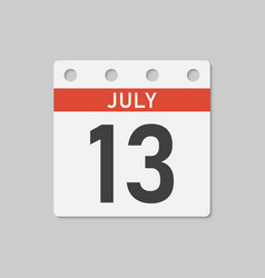 Icon Page Calendar Day - 13 July