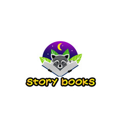 Cute Kids Story Book Logo Design Template