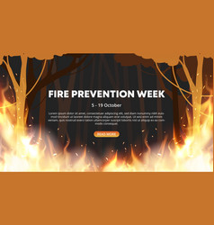 Fire Prevention Week Background With A Forest