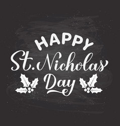 Happy St Nicholas Day Calligraphy Hand Lettering