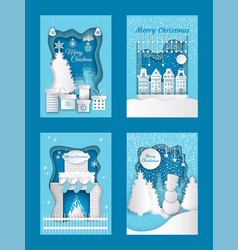 Merry Christmas Cutout Paper Cut Of Winter Images