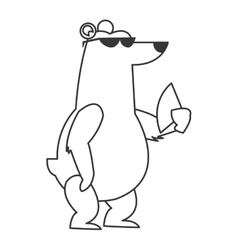 Polar Bear Wearing Sunglasses And Fan Icon