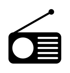 Retro Radio Station Icon Flat Isolated Music