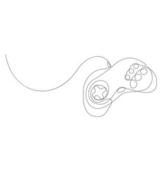 Single Continuous Line Drawing Of Retro Game