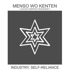 African Adinkra Symbol Menso Wo Kenten