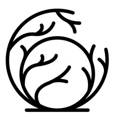 Dry Tumbleweed Icon Outline Desert Ball