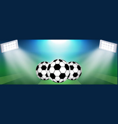 Football With Bright Stadium Lights Design