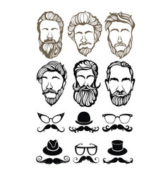 Men Hairstyle Silhouettes