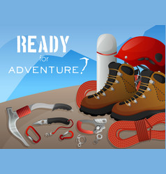 Mountain Climbing Adventure Background Banner