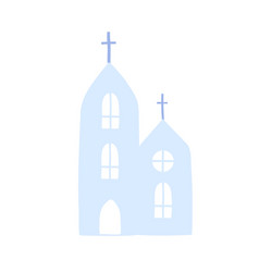 Catolic Church Isolated Icon Christian Building