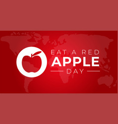 Eat A Red Apple Day Background