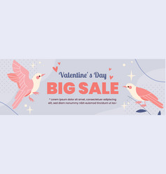 Happy Valentines Day Big Sale Horizontal Banner