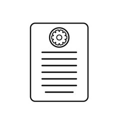 Technical Document Line Icon Editable Eps Symbol