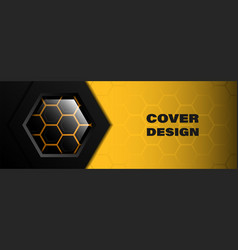 Black Social Media Cover Design Abstract