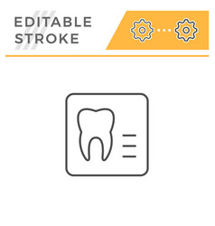 Dental X-ray Editable Stroke Line Icon