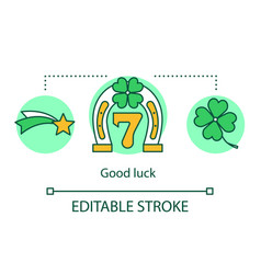 Good Luck Concept Icon Fortune Idea Thin Line