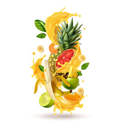 Tropical Cocktail Burst Composition