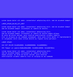 Blue Screen Death Computer Error Crash