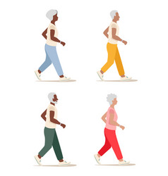 Elderly People Run Set