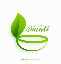 Elegant Green Diwali Festival Background