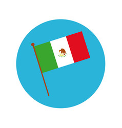 Mexican Flag Block And Flat Style Icon