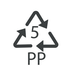 Pp 5 Plastic Recycling Symbol Polypropylene Sign