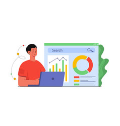 Seo Analyst With Statistics Concept