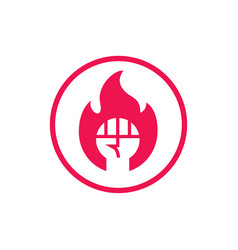 Fire Fist Logo Revolution Protest Logo