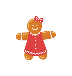 Gingerbread Man On White Background