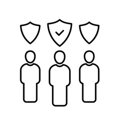 Group Insurance Coverage Line Icon