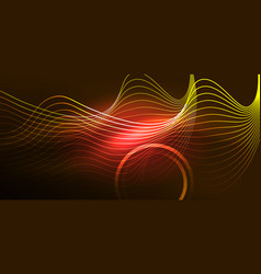 Neon Lines And Waves Abstract Background Techno