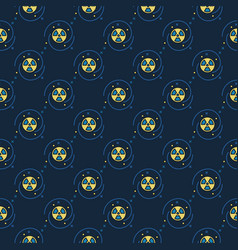 Nuclear Bomb In Galaxy Colored Seamless Pattern