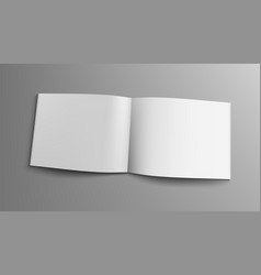 Blank A4 Realistic Landscape Open Brochure On Dark