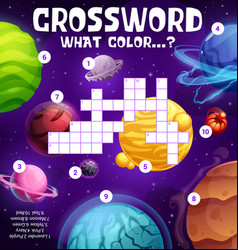 Cartoon Alien Galaxy Space Planets Crossword