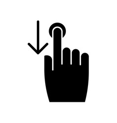 Down Scrolling Finger Black Glyph Icon Scrolldown