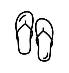 Flip Flop Line Logo Icon Image