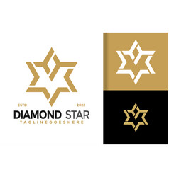 Letter M Daimond Star Logo Design