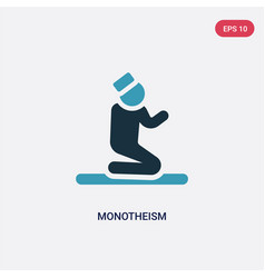 Two Color Monotheism Icon From Religion Concept