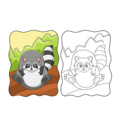 Cartoon Raccoon That Looks Full From Eating Too