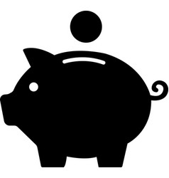 Piggy Bank Icon Saving Money Flat